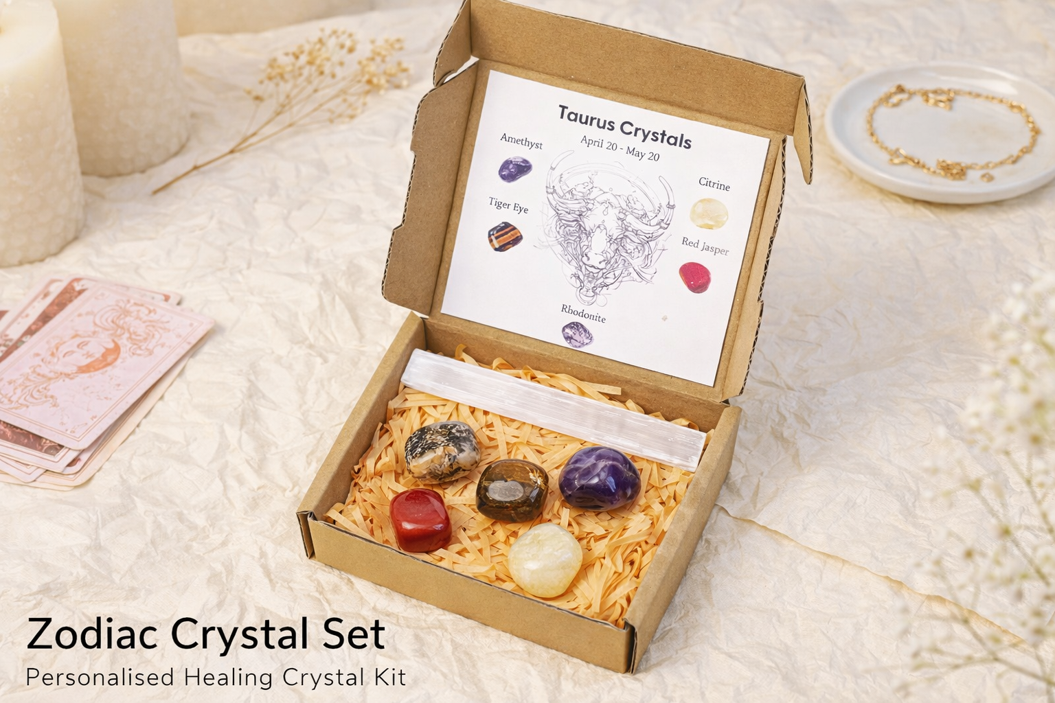 Zodiac Sign Crystal set - TAURUS
