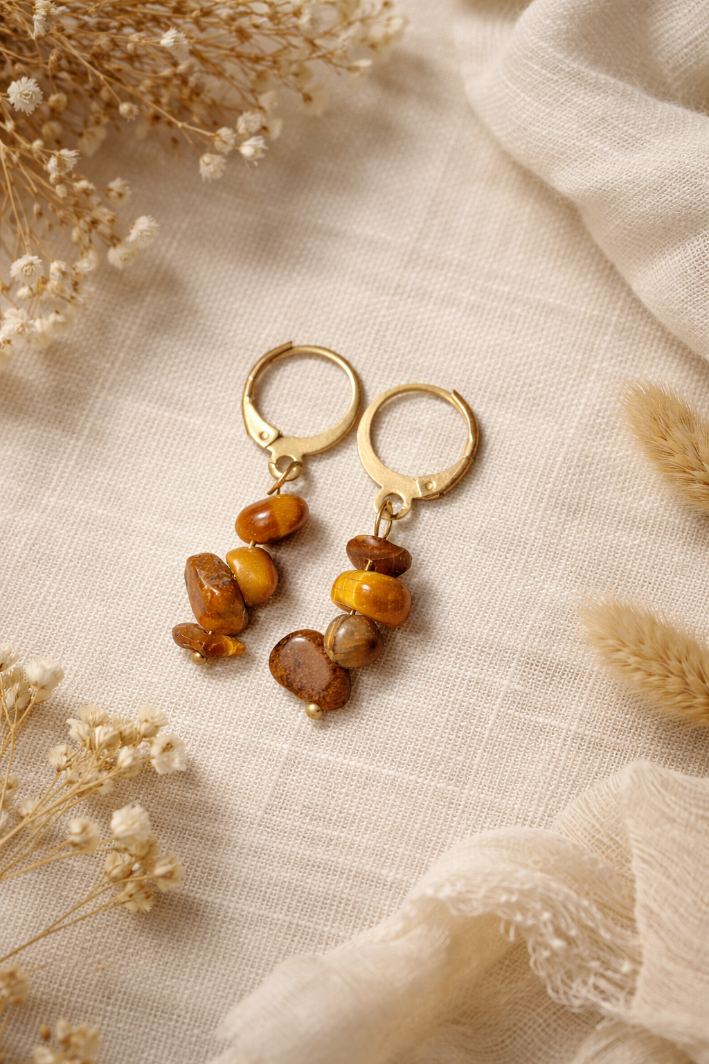 Crystal Chip Hoop Earrings