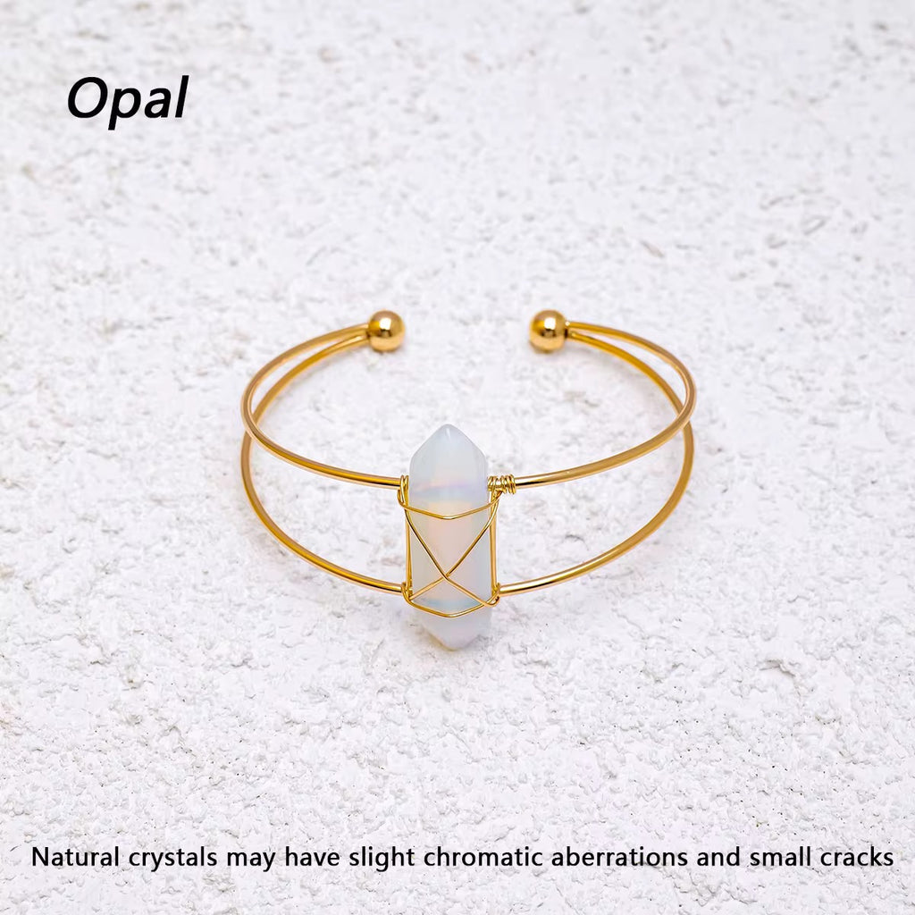 Natural Crystal Double Point Bracelet