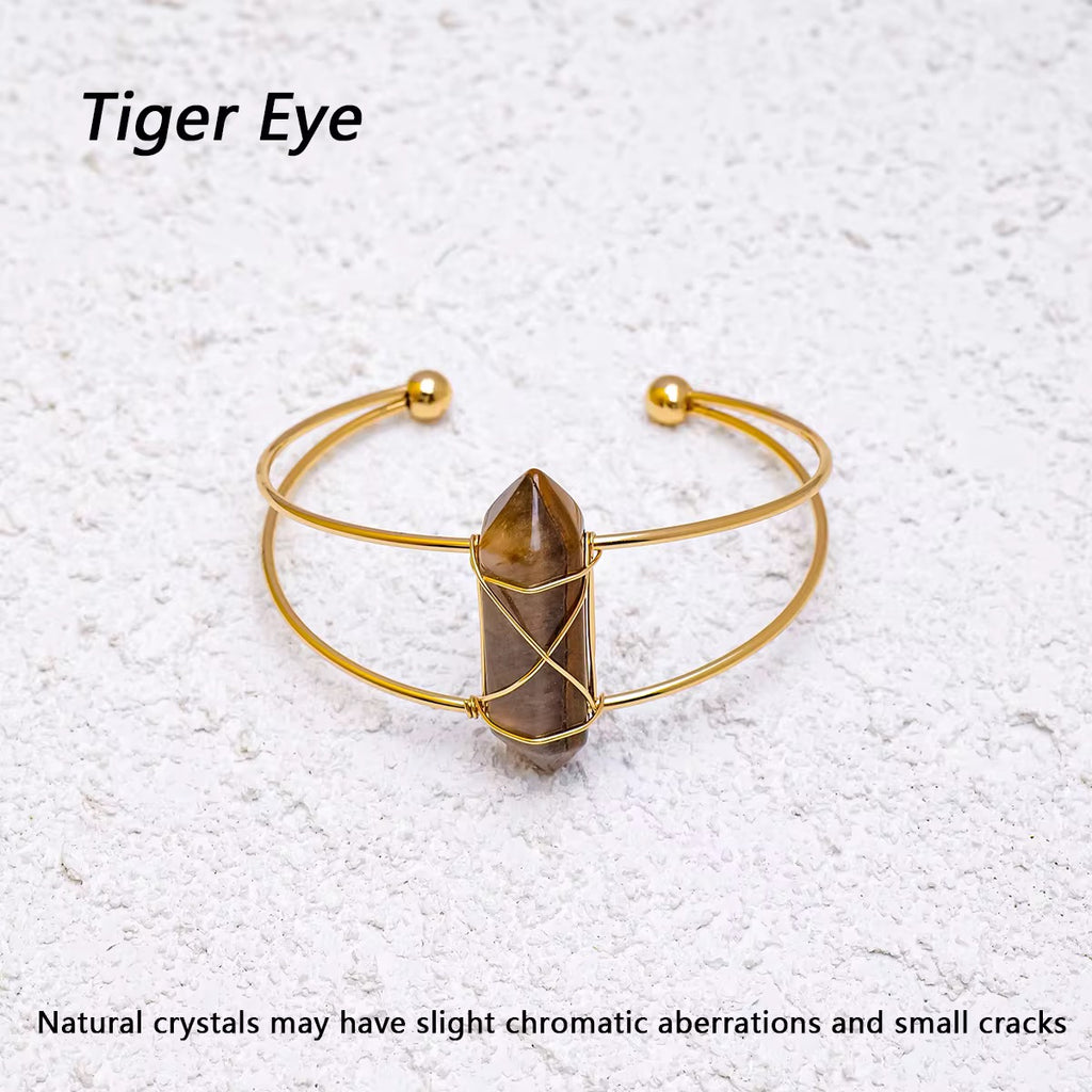 Natural Crystal Double Point Bracelet