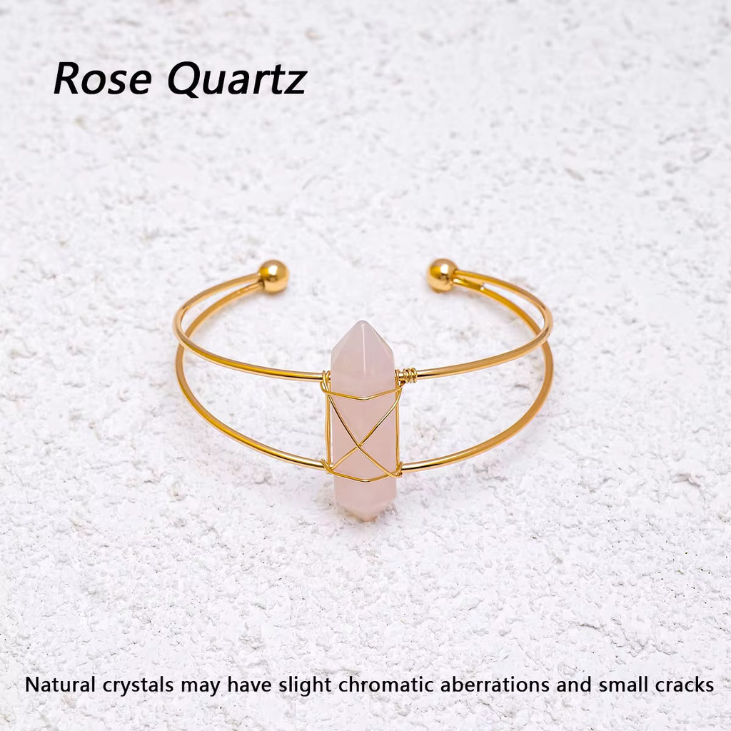 Natural Crystal Double Point Bracelet